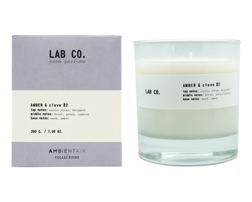 Свеча ароматическая (8.3x9.7 см) Амбра и Гвоздика VV040GCLB