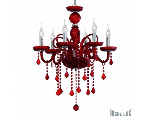 Подвесная люстра Ideal Lux Giudecca GIUDECCA SP6 ROSSO
