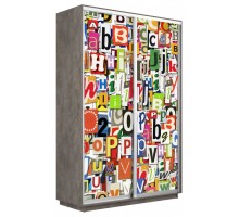 Шкаф-купе Экспресс Фото дуо 1017 1400x450x2400