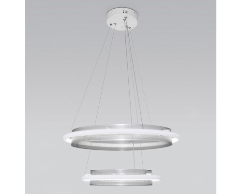 Подвесной светильник Eurosvet Imperio 90241/2 белый/ серебро Smart