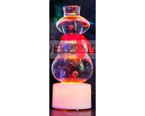 Снеговик световой [10 см] с шарфом 501-046