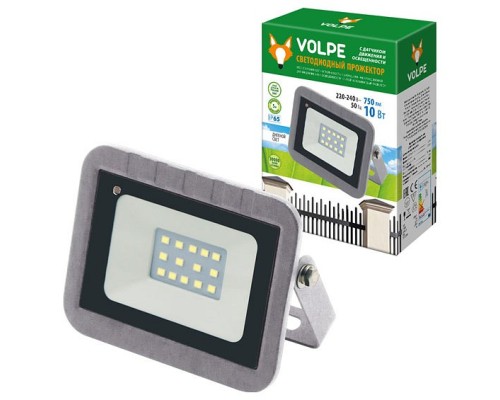 Светильник на штанге Volpe ULF-Q592 ULF-Q592 10W/DW SENSOR IP65 220-240B SILVER картон