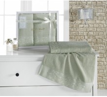 Набор из 2 полотенец для ванной Verna S.108-(зел)