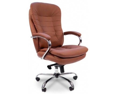 Кресло для руководителя Chairman 795 коричневый/хром, черный