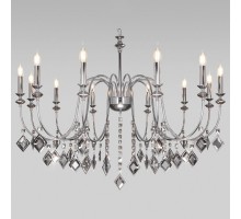 Подвесная люстра Eurosvet Telao 10110/12 хром/дымчатый хрусталь Strotskis