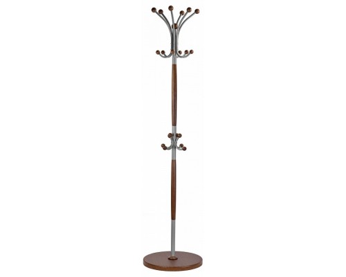 Вешалка-стойка Декарт Д-1 средне-коричневый/металлик