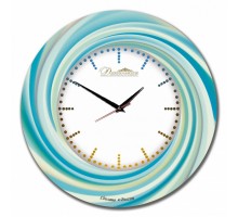 Настенные часы (33x33x4 см) Синий калейдоскоп 01-039