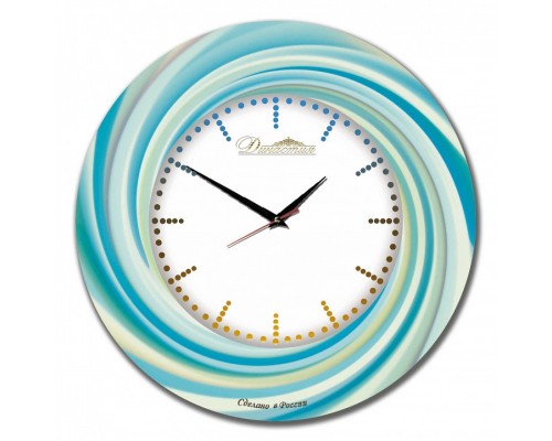 Настенные часы (33x33x4 см) Синий калейдоскоп 01-039