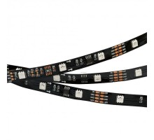 Лента светодиодная Arlight SPI-5000-5060-30 12V Cx3 RGB-Auto (Black 10mm, 6.5W/m, IP20) 024599(1)
