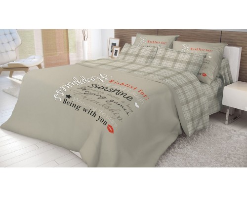 Постельное белье семейное Happiness