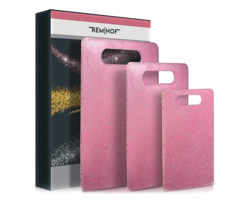 Набор из 3 досок разделочных (34.5x24x1.3 см) Glanz RmH-RF-CBG-3-pink