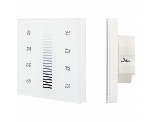 Панель-диммера сенсорная встраиваемая Arlight Sens SR-2830A-RF-IN White (220V, DIM, 4 зоны)