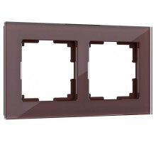 Рамка на 2 поста Werkel Favorit (мокко,стекло) W0021118 Favorit (мокко,стекло)