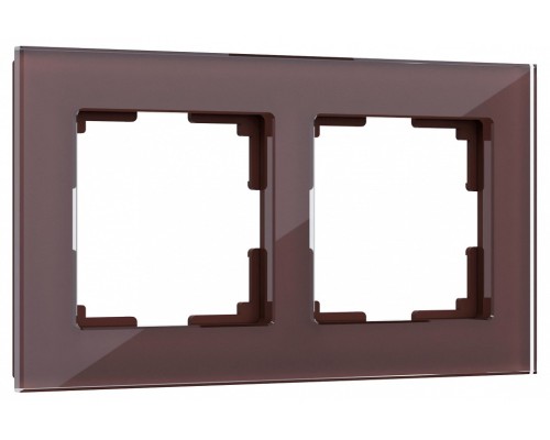 Рамка на 2 поста Werkel Favorit (мокко,стекло) W0021118 Favorit (мокко,стекло)