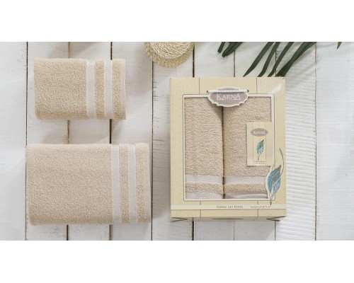 Набор из 2 полотенец для ванной PETEK