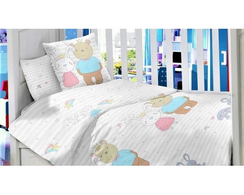 Постельное белье детское Зайка с Мишкой