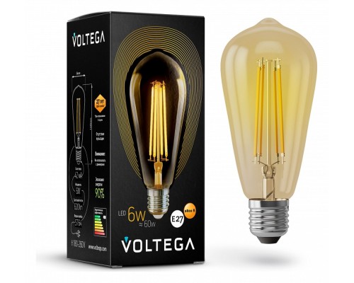 Лампа светодиодная Voltega Loft Led E27 6Вт 2800K