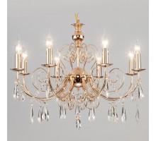 Подвесная люстра Eurosvet Wispa 10094/8 золото/прозрачный хрусталь Strotskis