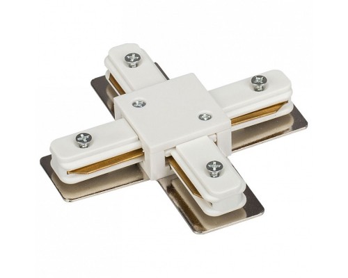 Соединитель с токопроводом X-образный для треков Arlight Lgd Lgd-54-WH