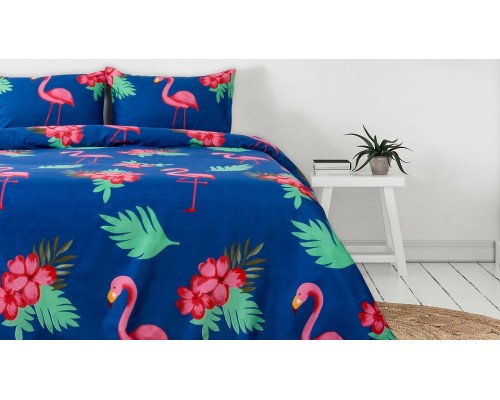 Постельное белье двуспальное Фламинго