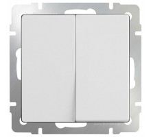 Выключатель двухклавишный без рамки Werkel Белый WL01-SW-2G