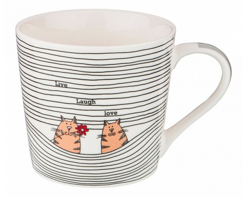 Кружка (400 мл) Влюбленные Котики 260-528