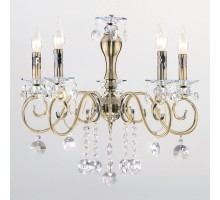 Подвесная люстра Eurosvet Ravenna 10104/5 античная бронза/прозрачный хрусталь Strotskis