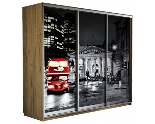 Шкаф-купе Экспресс Фото трио Ночной Лондон 2100x600x2400