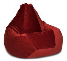 Кресло-мешок Бордовый Микровельвет L