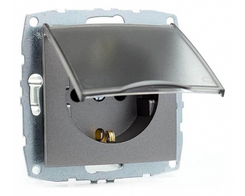 Розетка с заземлением без рамки с крышкой Mono Electric Despina / Larissa 500-002421-118