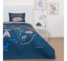 Покрывало с наволочками полутораспальное Little maps