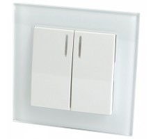 Выключатель двухклавишный с подсветкой Feron Saffit Катрин 39163