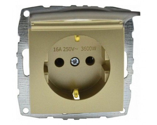 Розетка с заземлением без рамки с крышкой Mono Electric Despina / Larissa 500-002221-118
