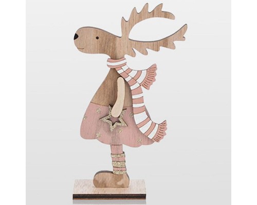 Фигур настольный [18 см] Рождественский Олень 504-006