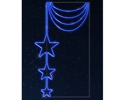 Звезда световая Звездное колье [1.47x0.85 м] RL-KN-013B