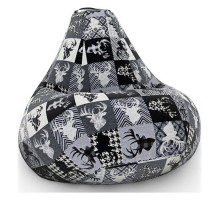Кресло-мешок С Оленями ч/б 3XL