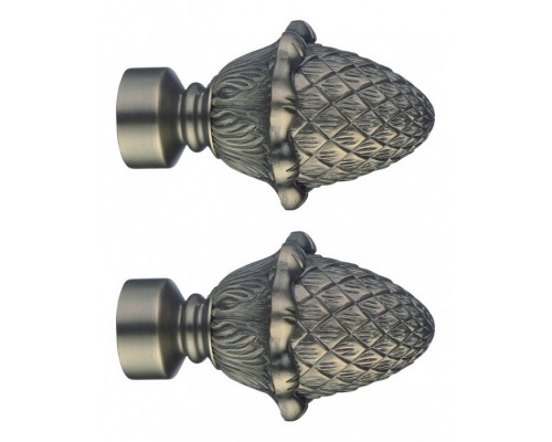 Набор из 2 наконечников для карнизов Шишка