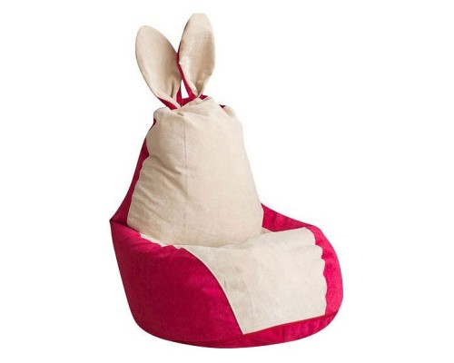 Кресло-мешок Зайчик Крем-Малина