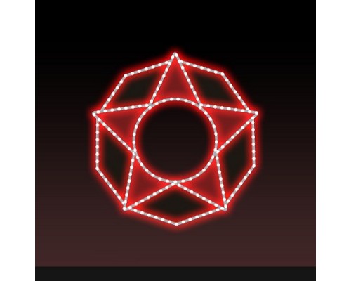 Звезда световая День Победы [0.41x0.39 м] RL-KN-9-12-R