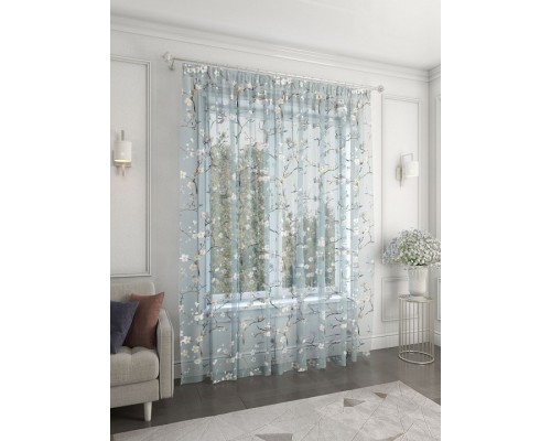 Гардина (300x260 cм) 1 шт. Цветы