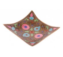 Блюдо декоративное (13х13х4 см) Цветная эмаль 877-508