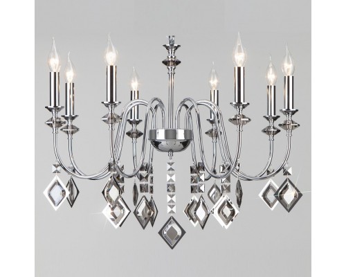 Подвесная люстра Eurosvet Telao 10120/8 хром/дымчатый хрусталь Strotskis Smart