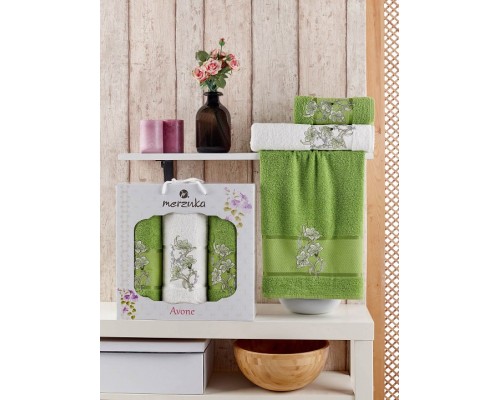 Набор из 3 полотенец для ванной Avone