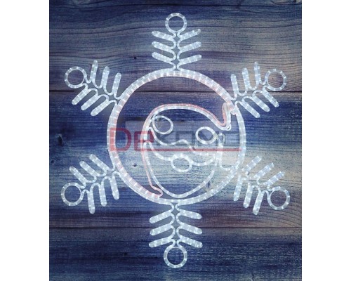 Снежинка световая Снежинка с Дедом Морозом 501-339