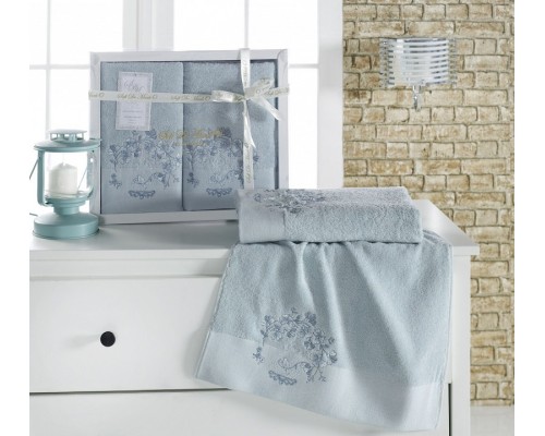 Набор из 2 полотенец для ванной Flori S.107-(мен)