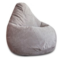 Кресло-мешок Серый Микровельвет L