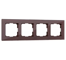 Рамка на 4 поста Werkel Favorit (мокко,стекло) W0041118 Favorit (мокко,стекло)