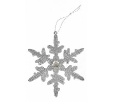 Елочная игрушка (14 см) Снежинка 858-155