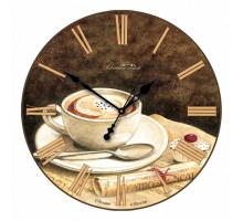Настенные часы (33x33x4 см) Кофе 01-007