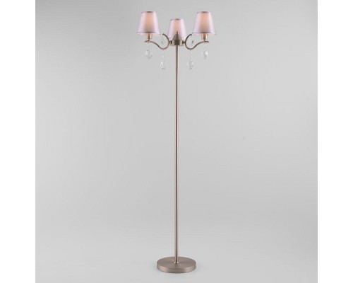 Торшер Eurosvet Aurelia 01059/3 сатин-никель/прозрачный хрусталь Strotskis